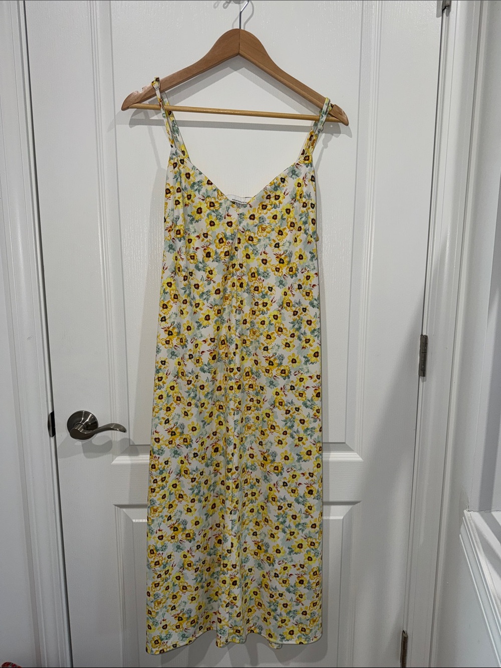 14th Place sunflower pattern Yellow Floral Slip Dress size xlarge maxi